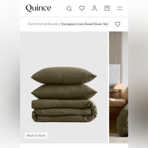 Quince European Linen Duvet Cover Set